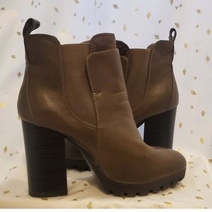 Charlotte Russe Taupe Heel Boots